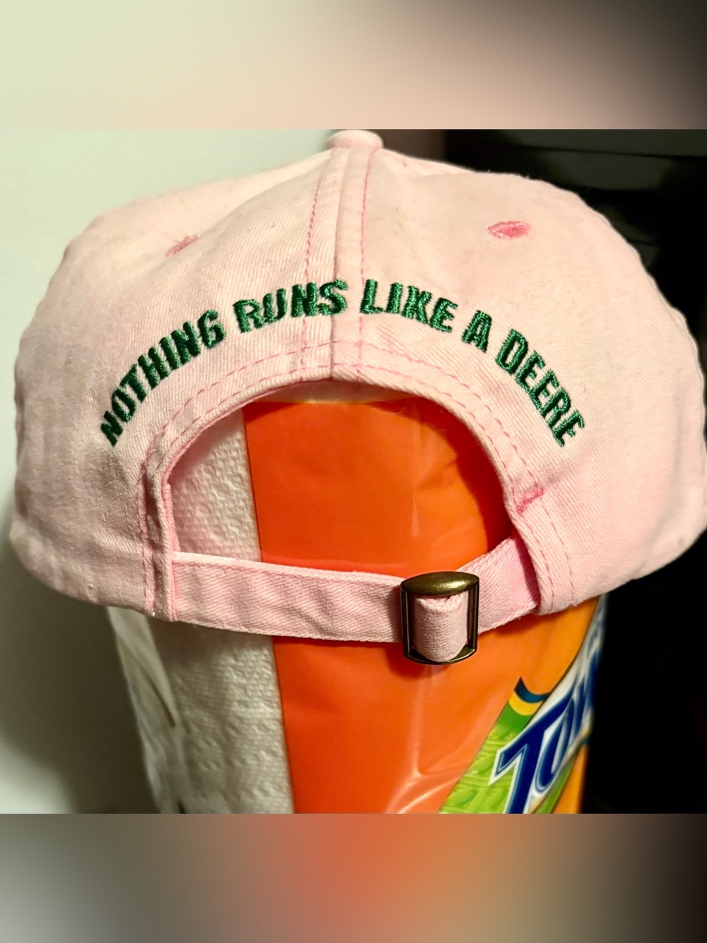 John Deere Pink Adjustable Baseball Cap Green Logo, Owners Edition Almost New!! - Picture 5 of 10